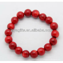 10MM Red Coral Beads Pulseira Redonda